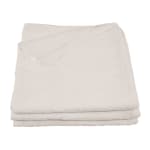 Imported Terry Bath Towel, 100% Cotton Cam Border, 20x40, 5.5 lbs/dz, White